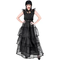 W WIDMANN MILANO Party Fashion - Kostüm Dark Girl, schwarzes Kleid, Gothik, Karneval, Halloween Verkleidung
