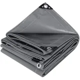 Woltu Wasserdichte Plane Dunkelgrau 4x6 m