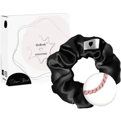 Bellody Original Seiden Scrunchie Haargummis   Schwarz Damen 