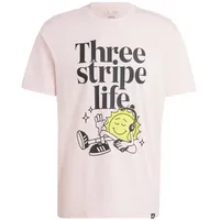 Adidas Positivity Graphic Tee, Herren Kurzarm-Grafik-T-Shirt, Sandy pink, IZ1725