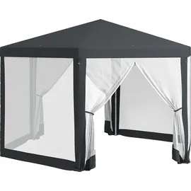 Outsunny Pavillon 4 x 3 m inkl. 6 Seitenteile Dunkelgrau