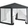 Outsunny Pavillon 4 x 3 m inkl. 6 Seitenteile Dunkelgrau