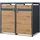 ML-Design Mülltonnenbox 2er 132 x 80 x 116,3 cm braun