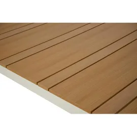 VCM Gartentisch 205 x 90 x 75 cm Teak-Dekor