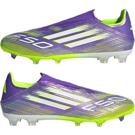 adidas F50 League Laceless FG/MG Purple Rush / Cloud White / Lucid Lemon 43 1/3