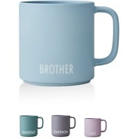 DESIGN LETTERS Lieblingsbecher Hellblau BROTHER | Geschenke für Bruder | Kaffeetasse mit Henkel aus Porzellan