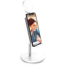 Digipower Shine Smartphone-Ständer mit 3" Ringlicht weiß 1er-Pack