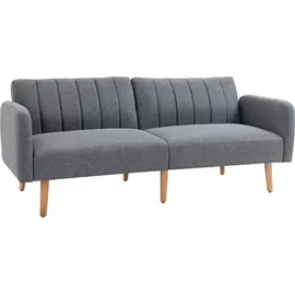 Homcom Schlafsofa Polyester 2-Sitzer Grau