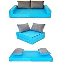 KKB1 Kindersofa Kindermatratze Sitzkissen Spielsofa Minicouch Set + 2 Kissen