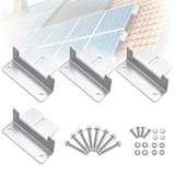 4 Stück Solar Panel Z Halterung, Solar Panel Montage, Z-Solar Halterung, Z-Solar Panel Aluminium Halterungen, Solar Panel Z Holder, Installation von Solarmodulen, für Wohnmobil, Boot, Dach, Wand