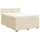vidaXL Boxspringbett mit Matratze Creme 140x190 cm Stoff - Creme