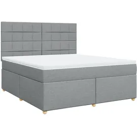 vidaXL Boxspringbett 180 x 200 cm Hellgrau