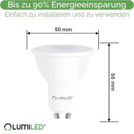 Lumiled LED Lampe 10x GU10 1,5W 4000 K neutralweiß