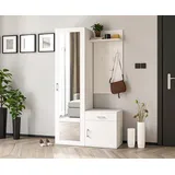 ax living Garderobenschrank AX Living 100 x 180,5 x 35 cm Weiß/Kiefer