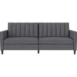dorel home 3-Sitzer DOREL HOME "Celine", grau, B:203cm H:83cm T:83cm, Webstoff, 100% Polyester, Sofas, Rückenlehne 2-teilig und 3-fach verstellbar, Sitzhöhe 43 cm