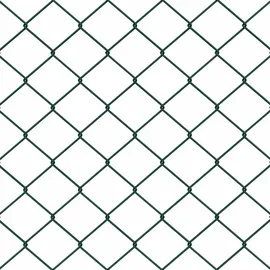 vidaXL Zaunpfosten Grün 10 m (40 x 40 mm Maschen) Stahl und PVC