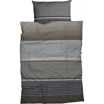 Casatex Bettwäsche Orsa Braun Grau | Gr.: 200x220 (2x 80x80 cm,