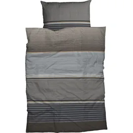 Casatex Bettwäsche Orsa Braun Grau | Gr.: 200x220 (2x 80x80 cm,