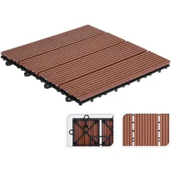 AMBIANCE Bausatz 6 Pvc Bodenfliesen 30X30Cm für Terrasse