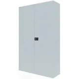 Bisley Aktenschrank Universal Flügeltürenschrank in Lichtgrau - Maße: H 196 x B 120 x T 40 cm grau