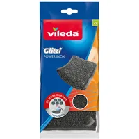 Vileda Glitzi Power Inox mit Scheuerseite, 2 Stück