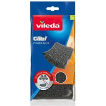 Vileda Glitzi Power Inox mit Scheuerseite, 2 Stück