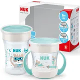 NUK Magic Cup & Mini Magic Cup Trinklernbecher, Duo-Set | auslaufsicherer 360°-Trinkrand | ab 6 Monaten und 8 Monaten| auslaufsicher und BPA-frei | 160 ml & 230 ml | mint