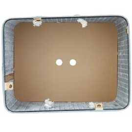Relaxdays Wäschekorb Bambus, mit Deckel, rechteckig, XL, 83 L, faltbarer Wäschesammler, HBT: 65,5 x 43,5 x 33,5 cm, grau