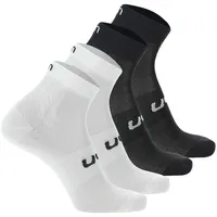 Uyn Sneakersocken 4er Pack Schwarz/Weiß 45-47