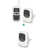 Alecto DBX-80 - Babyphone mit Reichweite von bis zu 3.000 Metern, weiß/anthrazit - Weiß,