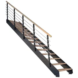 starwood treppen Wangentreppe Kos 106 cm Holz/Metall 260-320 cm