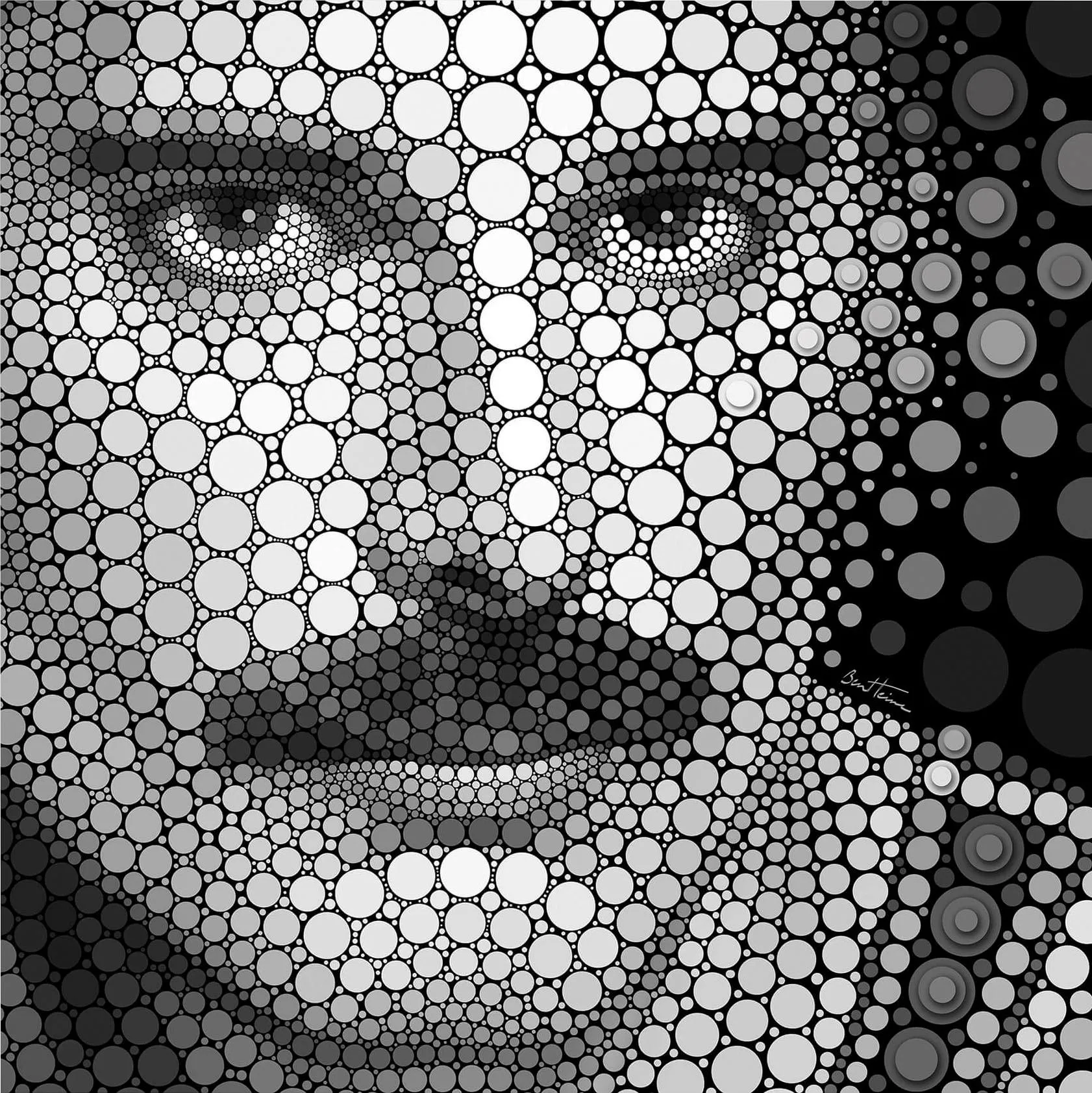 Poster WALL-ART "Freddie Mercury Queen Kunstdruck" Bilder Gr. B/H: 100 cm x 100 cm, -, schwarz Poster ohne Bilderrahmen