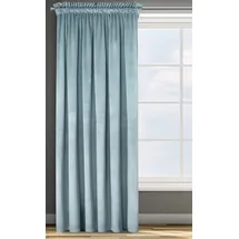 Eurofirany Design91 Samtvorhang Kräuselband Blickdichte Vorhänge Samt Velours 135x300 Samtvorhänge ROSA (See)