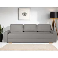 Home Affaire 3-Sitzer HOME AFFAIRE "SHERIDIAN Schlafsofa mit Bettkasten, in Feincord & Velvet", grau, B:225cm H:80cm T:94cm, 100% Polyester, Sofas, mit Wellenunterfederung, moderne Bezüge, B/H/T 225/94/80