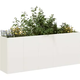 vidaXL Pflanzgefäß 40 x 80 x 80 cm Weiß
