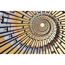 PAPERMOON Fototapete „Wendeltreppe“ Tapeten Gr. B/L: 3,0 m x 2,2 m, Rollen: 1 St., bunt Fototapeten