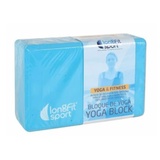LongFit Sport Yoga-Block Blau 12,5 x 15 x 7,5 cm (2 Stück)