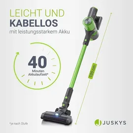 Juskys 2-in-1 Akkustaubsauger VC2101 Grün