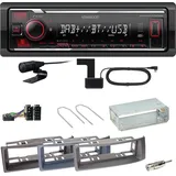 Kenwood KMM-BT408DAB Bluetooth DAB USB Einbauset für Renault Megane Scenic 1