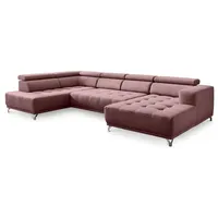 SOMETA Wohnlandschaft Cancun Stoff Rosa Rose