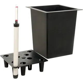 Vivanno Blumenkübeleinsatz mit Bewässerungsset 34 x 34 x 32 cm schwarz