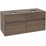 Villeroy & Boch Collaro Waschtischunterschrank | für 2 Aufsatzecken | Breite 1200 mm##Für Collaro 4A1840 (D: mm) Ohne .. C04400VH