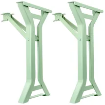 Natural Goods Berlin 2er Set Y-Form Gestell für Bierzeltgarnitur (Grün, 43x23 cm) - Klappbare Metall Füße für Bierbank - Stabiles Outdoor Bankgestell für Garten, Terrasse & Camping
