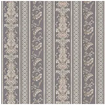 Profhome Barock Tapete Streifen 0,53 m x 10,05 m 5,33 m2 Silber/Grau 335475