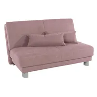Schlafsofa INOSIGN "Gina", rosa (flamingo), B:140cm H:86cm T:195cm, Sofas, Schlafsofa, mit einem Handgriff vom Sofa zum Bett