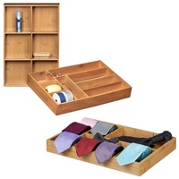 Relaxdays 3-tlg. Schubladenorganizer Set - Hellbraun