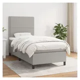 vidaXL Boxspringbett 100 x 200 cm Hellgrau
