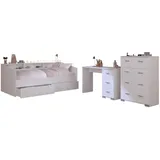 Parisot "Parisot Kinderzimmer, 4-tlg. - Sleep 44", Weiß, Holzwerkstoff, 120x200x80 cm, Kinder- Jugendzimmer, Jugendmöbel, Komplette Kinder- & Jugendzimmer