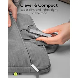 goobay Slim 4-Port USB-Hub, USB-CTM auf USB-CTM/USB-A, 5 Gbit/s