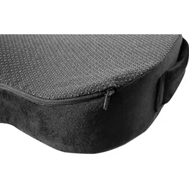 Powerton Orthopädisches Kissen, druckfeste Kunststoffspitze, ergonomisch, schwarz, Schaum mit Memory-Effekt,